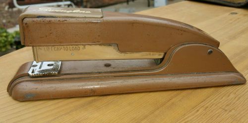 Vintage swingline stapler # 27 sleek mid century industrial brown metal for sale