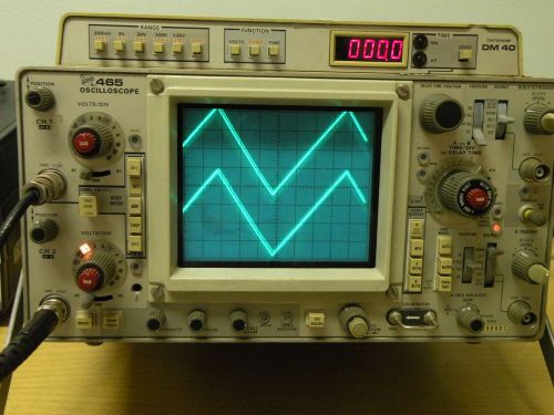 Tektronix 465 Oscilloscope w DMM40 Multimeter