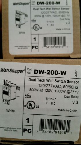 2 watt stopper dw-200-w dual tech wall switch sensor for sale
