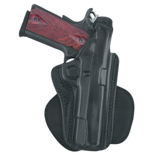 Gould &amp; Goodrich B807-G17 Black Gold Line Leather Paddle Holster For Glock 17