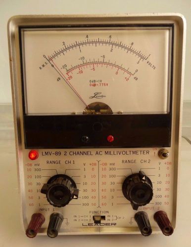 LEADER  LMV-89 Two Channel Analog AC Millivoltmeter