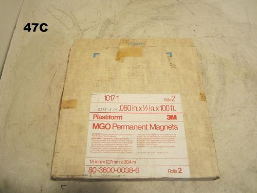 Partial Plastiform 0337-A-09 .060&#034; X .5&#034; X 100&#039; MGO Permanent Magnet Tape Roll