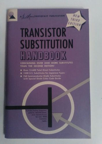 transistor substitution handbook MANUAL third EDITION 1958 Sam&#039;s photofact