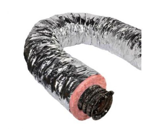 New 10 in. x 25 ft. insulated flexible duct r8 silver jacket hvac for sale