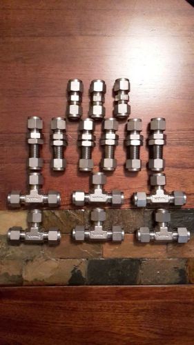(15) New Swagelok Stainless Fittings 3/8in Tube Unions
