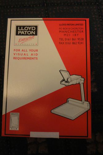 Lloyd Paton &#039;executive&#039; overhead projector transparency film approx 50 A4 sheets