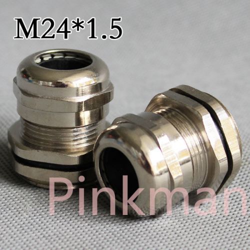 1pc metric system m24*1.5 304stainless steel cable glands apply to cable 10-14mm for sale