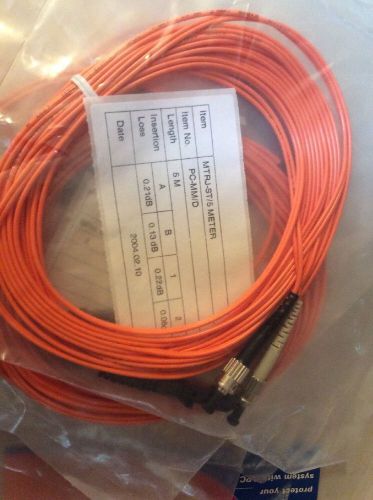 12 Each  ST-MT Fiber Optic Cable M/M ST to MTRJ New 5 Meter