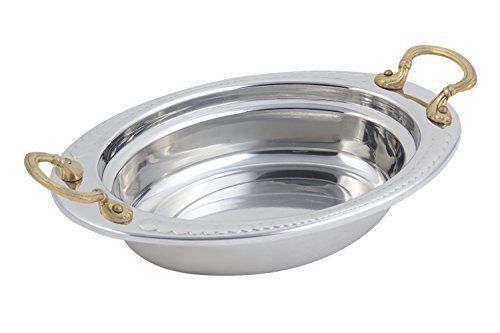 Bon Chef 5404HR Full Oval Pan, Laurel Design with Round Handles