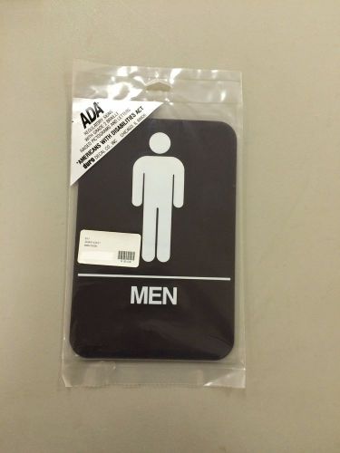 6&#034; x 9&#034; ADA Men&#039;s Restroom Sign With Braille