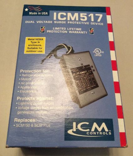 Icm controls dual voltage surge protective device icm517 protector new in box for sale