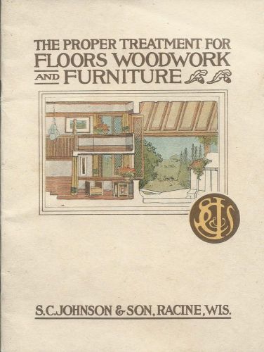 S.C. Johnson Co. Floors, Woodworking, Furniture Vintage How To Staining Booklet.