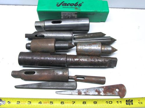 Lathe dead centers &amp; sleeve adapters for sale