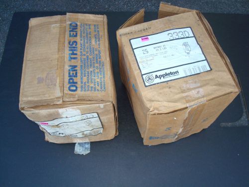 Box of 25 pcs appleton 333d 3-1/2&#034; deep 1 gang gangable switch box w/ ears for sale