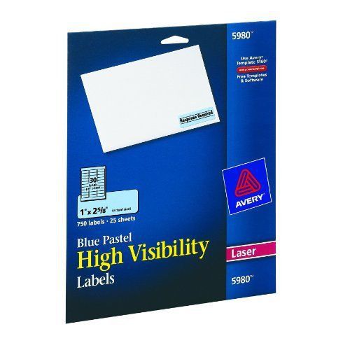 NEW Avery High Visibility Laser Printable Labels 5980 FREE SHIPPING