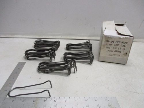 A5744S Steel Wire Pipe Hooks 11 Gauge PWS - 3/4&#034; x 4&#034; (Lot of 50)