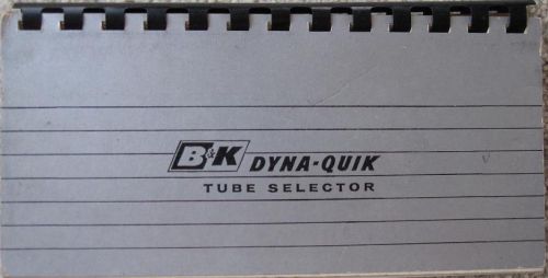 Original Dyna-Quik 650 Tube Tester Tube Selector Set-Up Brochure