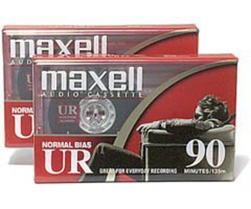 Maxell Ur-90 2PK Flat Normal Bias Audio Cassettes Audio