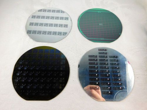Set of (4)  Silicon Wafer Wafers w/ Patterns