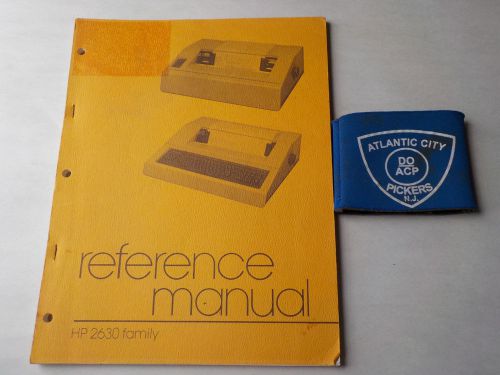 HEWLETT PACKARD 2630 FAMILY REFERENCE MANUAL