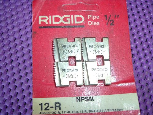 NEW Ridgid  Pipe Threader Dies 1/2&#034; NPSM 12-R 65R THREADER 111-R &amp; 11-R 00-R 31A