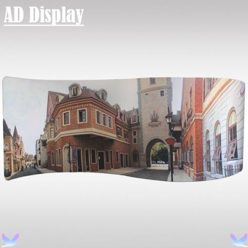 20ft*7.5ft S Shape Tension Fabric Display Wall With Single Side Banner Printing