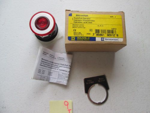 NEW IN BOX SQUARE D 9001KR9R PUSH/PULL OPERATOR BUTTON SWITCH (D329)