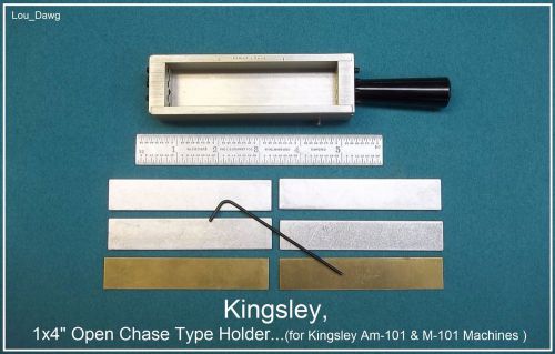 Kingsley Machine ( 1x4&#034; Open Chase Type Holder ) Hot Foil Stamping Machine