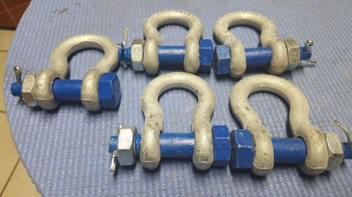 NEW CAMPBELL WLL 2 T  1/2&#034;  RIGGING LIFTING SHACKLE USA LOT OF 5