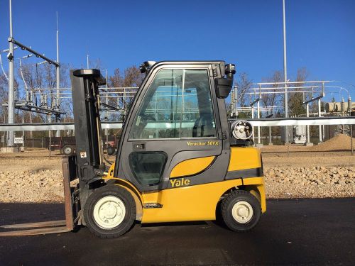 2006 yale glp050 5000lb pneumatic tire forklift lift truck for sale
