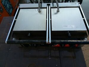 Sirman Double DUAL Panini Grill  Grooved Top &amp; Flat Bottom Sandwich Press Italy