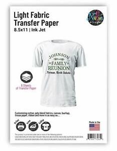 Special Promotional Pricing:  Inkjet Printable Iron-On Heat Transfer 6 Sheets