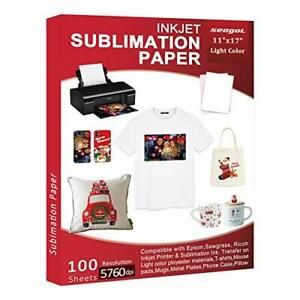 Sublimation Paper 11 x 17 Inches 100 Sheets, for Inkjet Printer with Sublimation