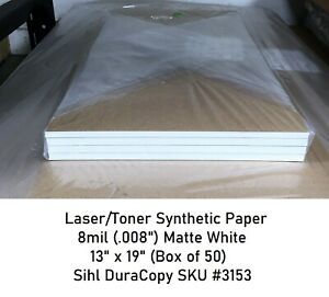 Revolution Laser Print Synthetic Paper DuraCopy™ 8 Mil C2S 13&#034; x 19&#034; (50 pack)