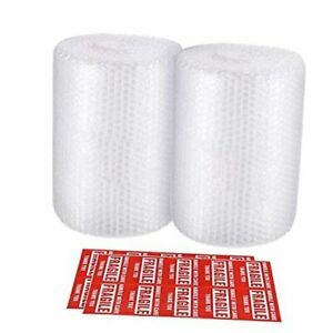 2-Pack Bubble Cushioning Wrap Roll, Perforated Every 12&#034; for 12 Inch x 72 Feet