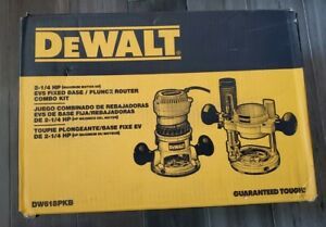 Dewalt (DW618PKB) 2-1/4 HP EVS Fixed Base/Plunger Router Combo Kit