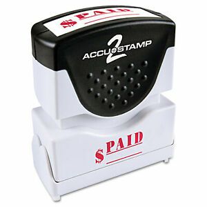 Consolidated Stamp 035578 Accustamp2 Shutter Stamp with Anti Bacteria, Red&amp;#