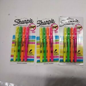 Lot of 3 Sharpie Accent Highlighters Assorted Colors Pack of 4 NEW