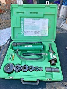 Greenlee Model 7306SB Hydraulic Knockout Punch Driver Set 1/2&#034; - 2&#034;