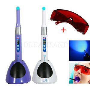 Dental LED Cordless 1S Fast Cure Curing Light Lamp 2300mW /Goggles CJ2