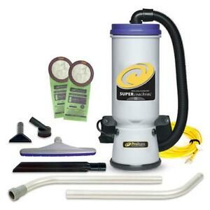 Commercial Backpack Vacuum Cleaner Super CoachVac 10 Qt 2 Piece Wand Tool Kit