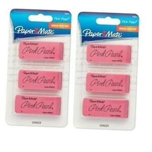 Pink Pearl Premium Erasers, 3 Pack, Large (70501), 2 Pack