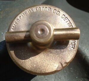 Antique Amercan Injector Co Red Brass Oiler Greaser Hit &amp; Miss Engine