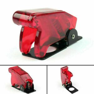 1x Toggle Switch Boot Plastic Safety Flip Cover Cap 12mm Clear Red SG