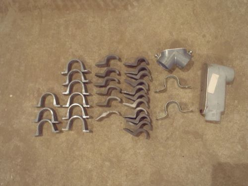 CONDUIT LOT-  1/2&#034; &amp; 3/4&#034; - CLAMPS AND MORE