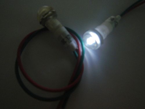 10pcs white led amp power indicator pilot light 12v,w10 for sale