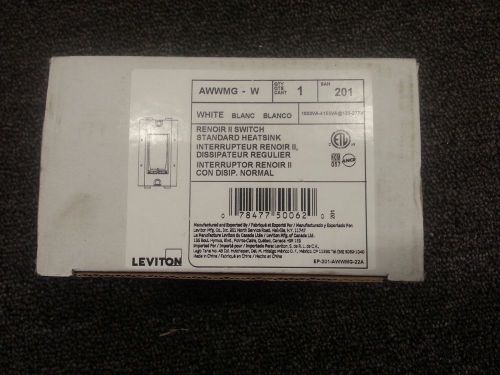 Leviton awwmg-w preset slide, renoir ii switch controls, white for sale