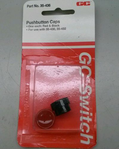 Pushbutton caps p/n 35-436 red &amp; black for use with 35-430 &amp; 35-432