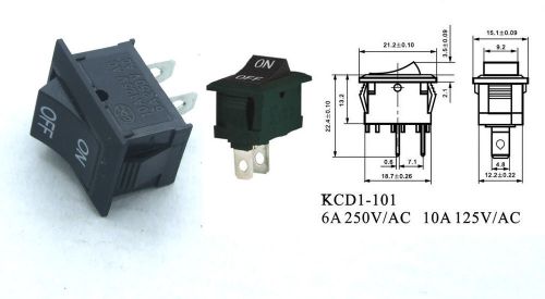 4pcs Plastic SPST Rocker Power supply Switch RY1-101 2-Pin 250V 6A 125V 10A