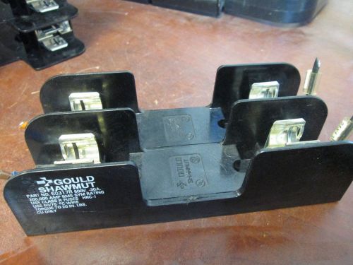 Gould Shawmut Fuse Block 60317R 30A 600V 2P *Lot of 2* Used